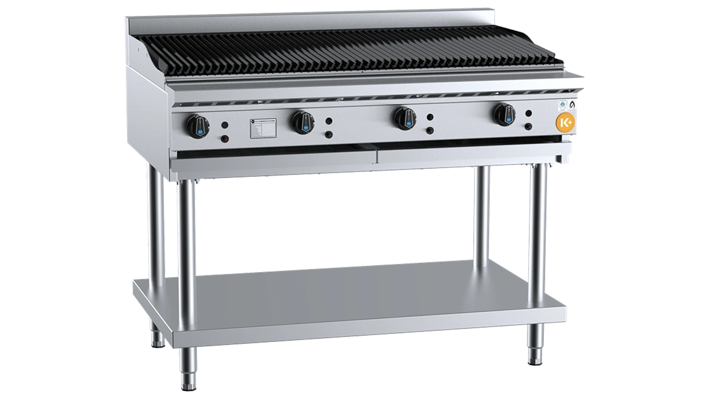 B+S KCBR-12 1200mm char broiler on stand — MY2025