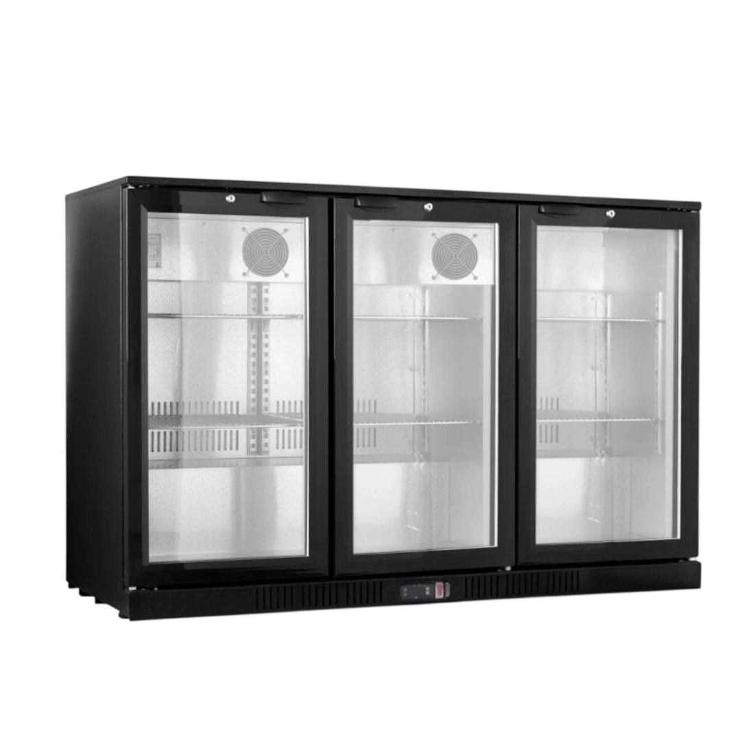 Thermaster LG-330TD Glass Doors Bar Fridge/Cooler with heater switch