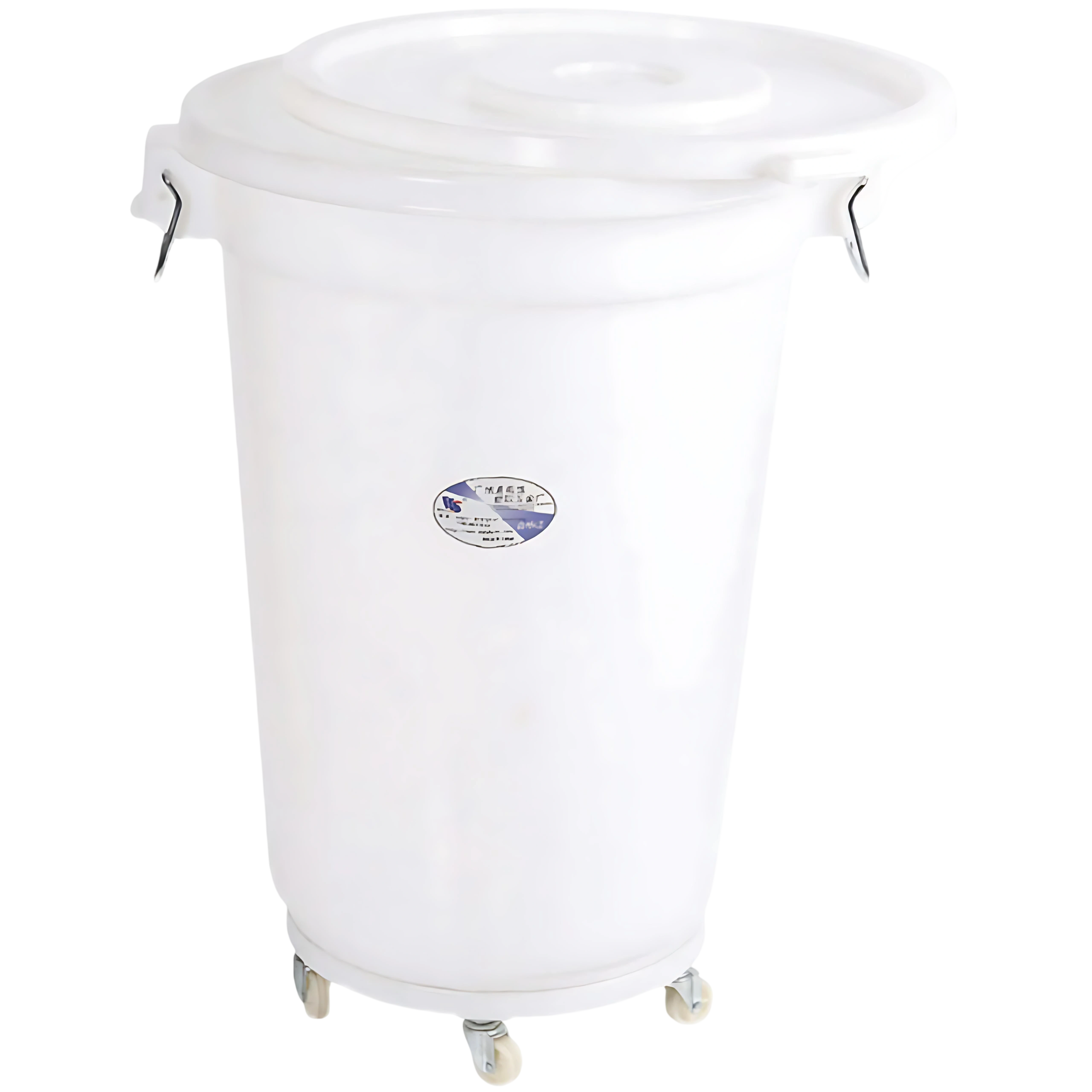 Kitchen Knock 393421 Plastic Bin White - 150L - Lid