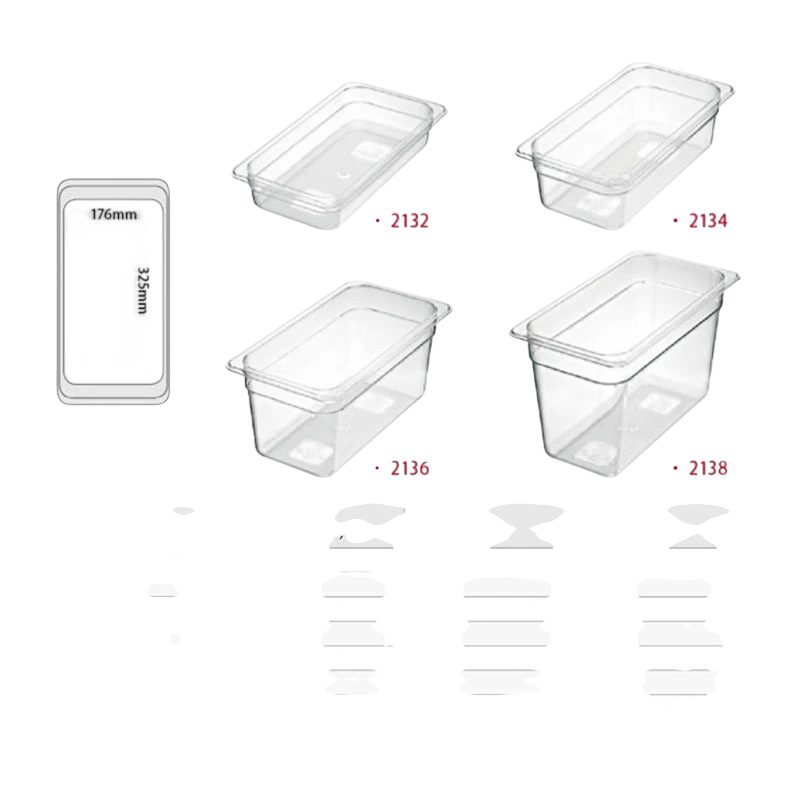 Kitchen Knock 398745 Gastronorm Pan - PolyCarbonate 1/3 - Clear / 65mm