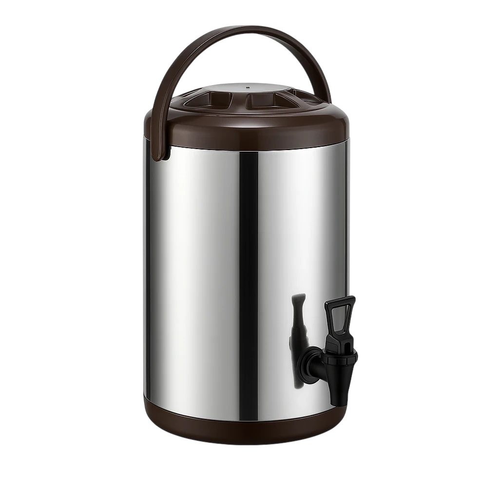 Kitchen Knock 415373 Drink Dispenser - S/S Brown Rim - 10L