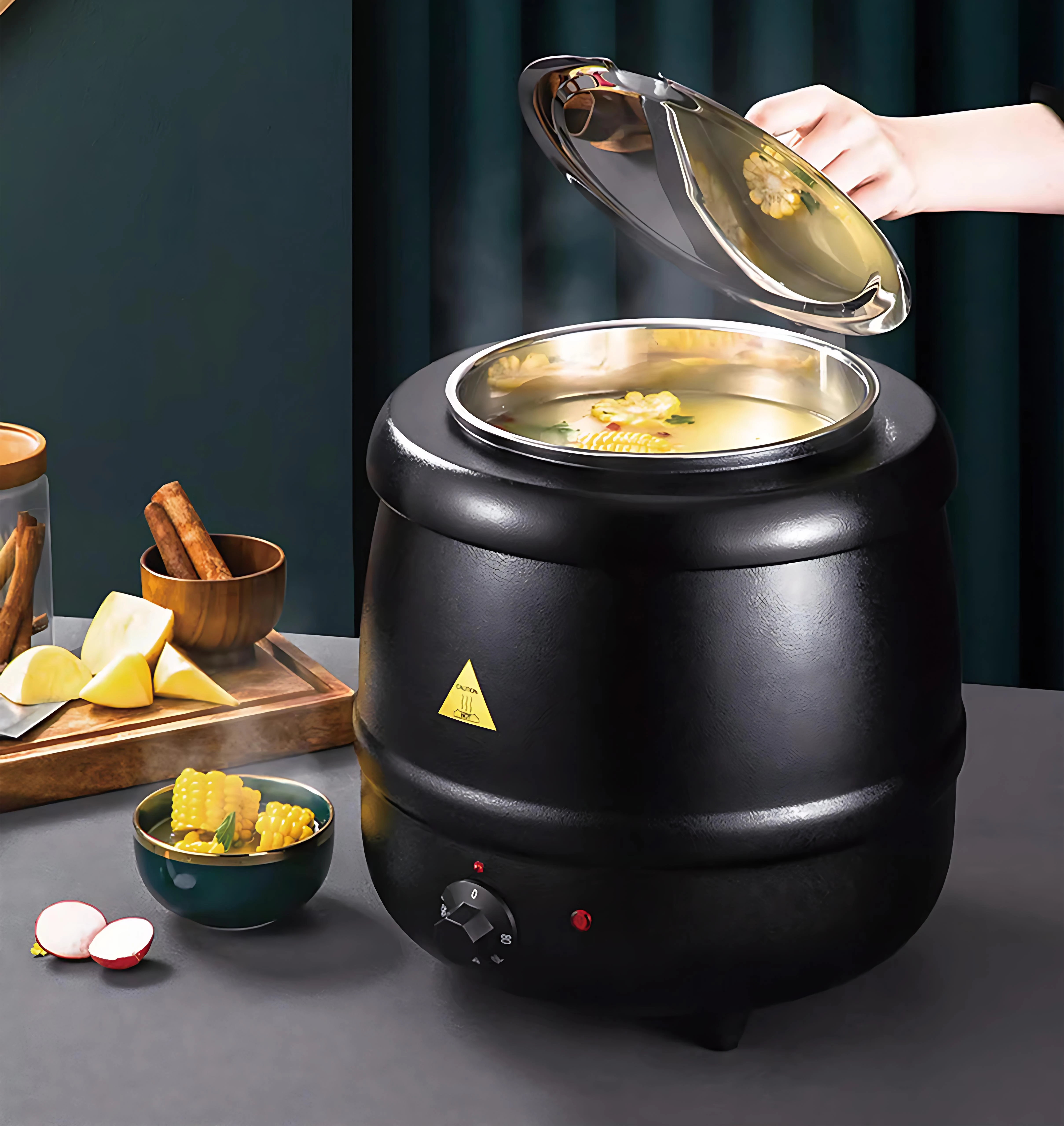 Kitchen Knock 419216 Electric Soup Kettle Black - 10L