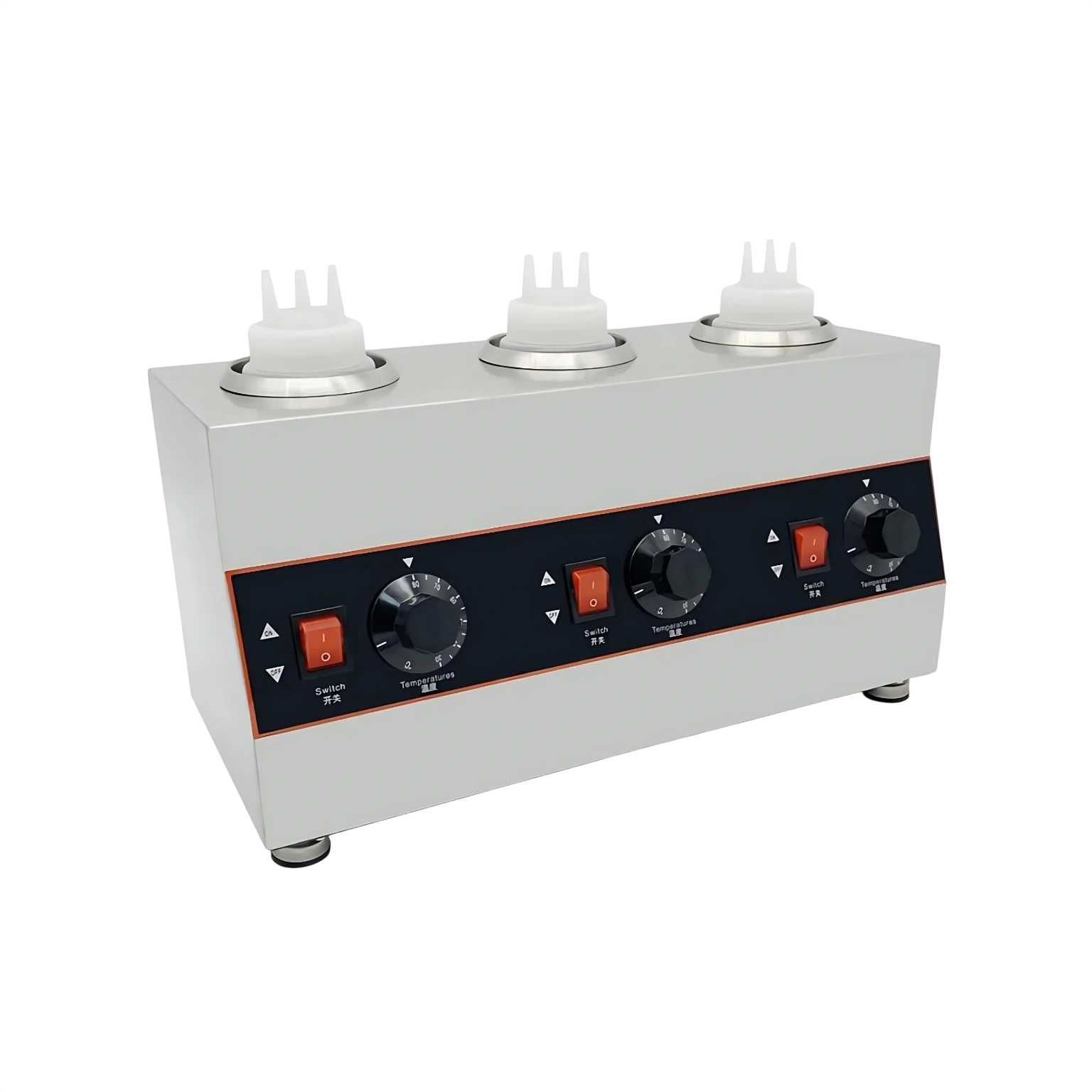 Kitchen Knock 620972 3-Grid Electric Sauce Warmer — 430 × 195 × 230mm
