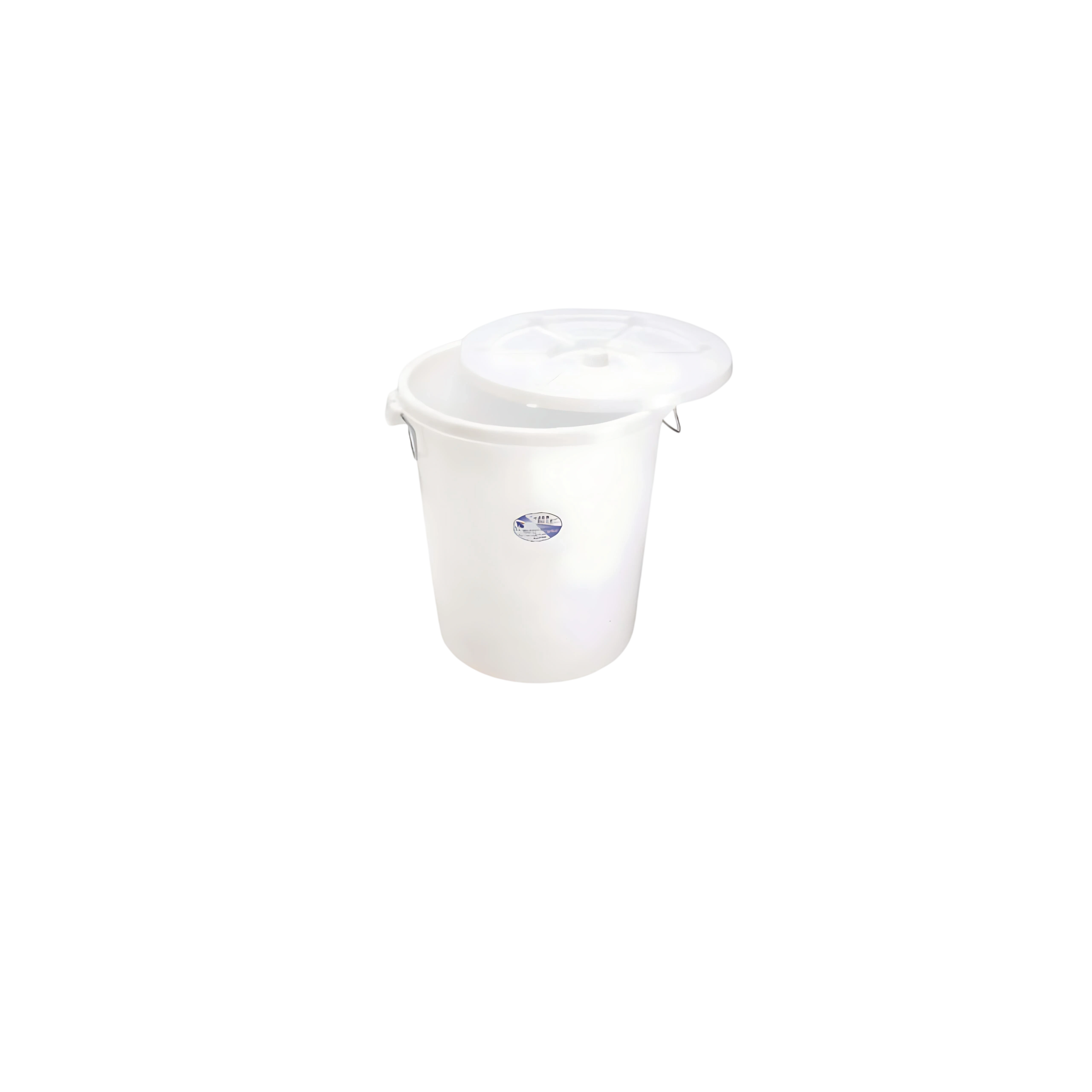 Kitchen Knock 014729 Plastic Bin Food Grade - White - 65L - 480(Ø)*25(H)mm - Lid