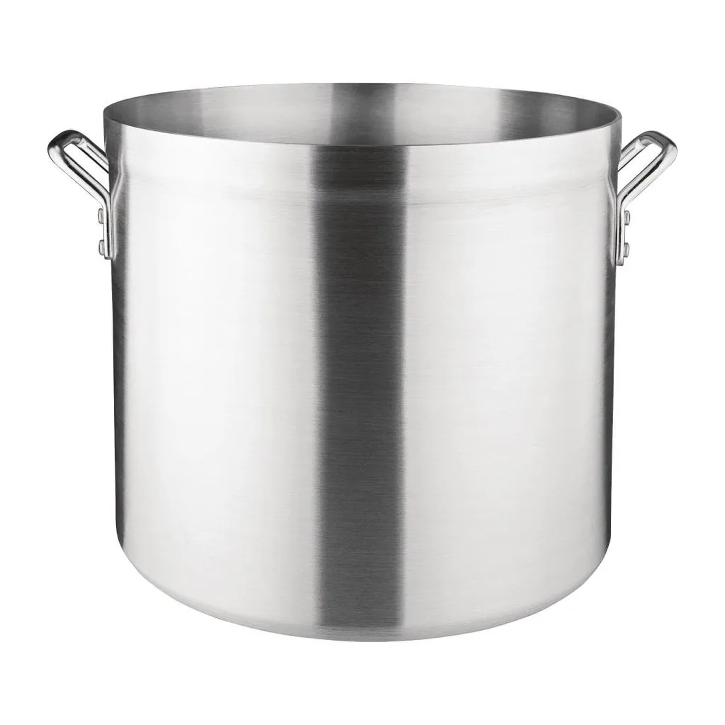 Vogue S354 aluminium stock pot 400 mm with twin handles, 47.2 litre capacity