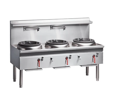 Cobra CW3H-CCD - 1800mm Gas Waterless Wok with 2 Chimney burners and 1 Duckbill burner