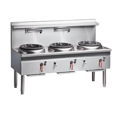 Cobra CW3H-CCD - 1800mm Gas Waterless Wok with 2 Chimney burners and 1 Duckbill burner