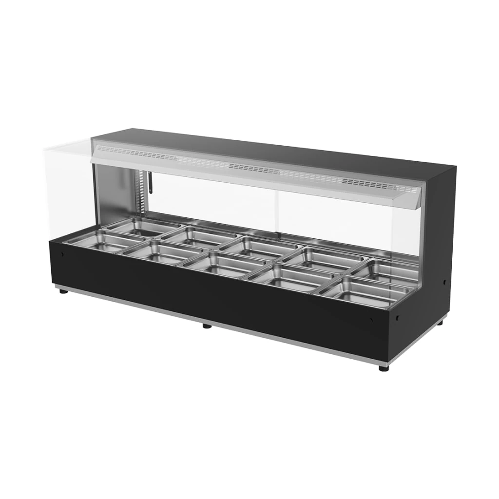 Woodson WH.HFSQB25 two-row square hot food display