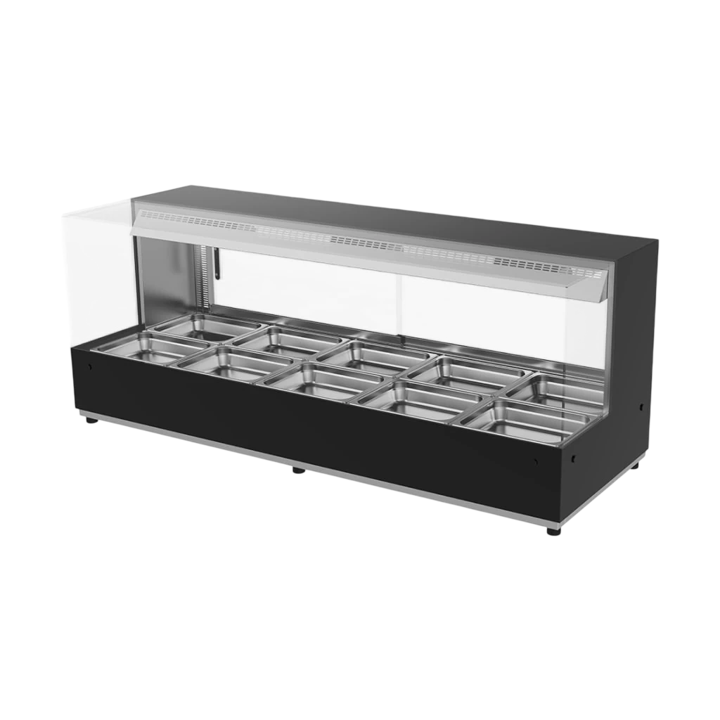 Woodson WH.HFSQB25 two-row square hot food display