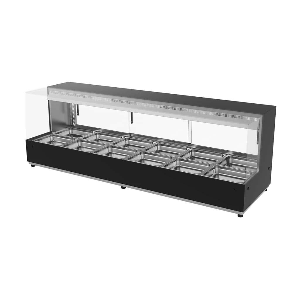 Woodson WH.HFSQB26 two-row square hot food display