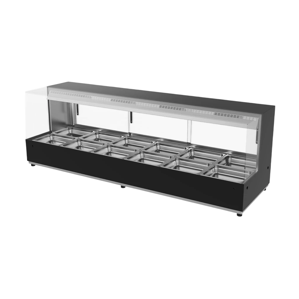 Woodson WH.HFSQB26 two-row square hot food display
