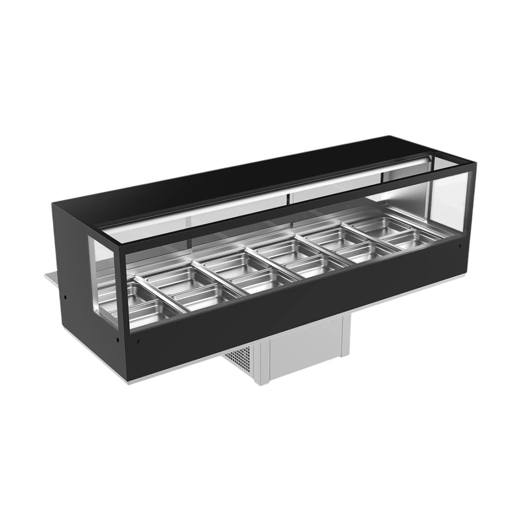 Woodson WR.CFSQB26 two-row square cold food display