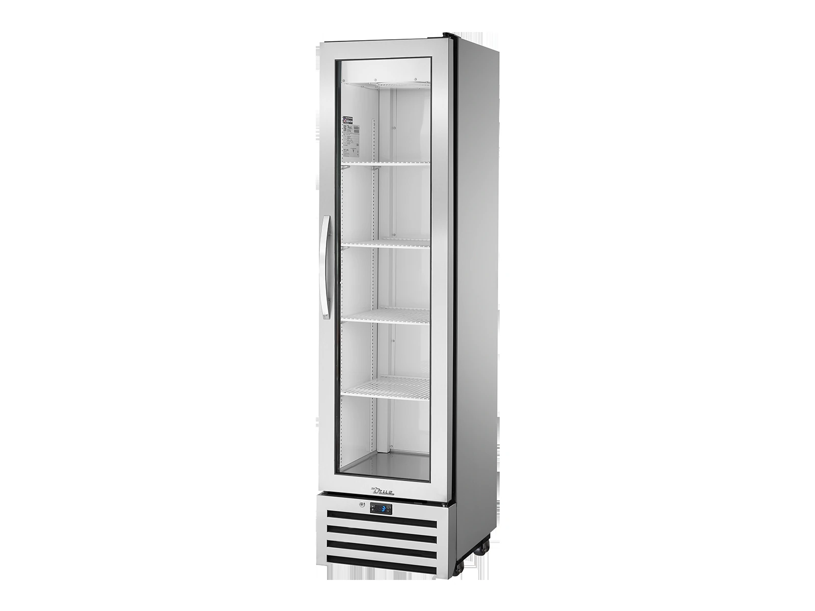 True T-11G-HC-FGD01 LH Super Slimline Upright Foodservice Refrigerator, 1 Full Glass Swing Door