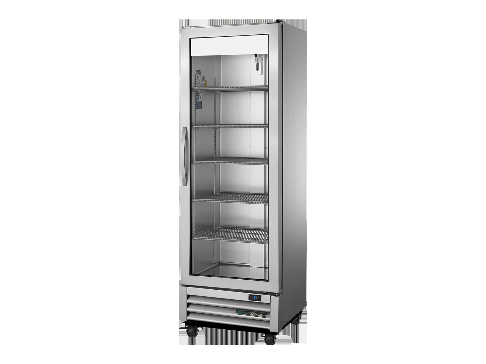 True T-15G-HC-FGD01 LH Slimline Upright Foodservice Refrigerator, 1 Full Glass Swing Door
