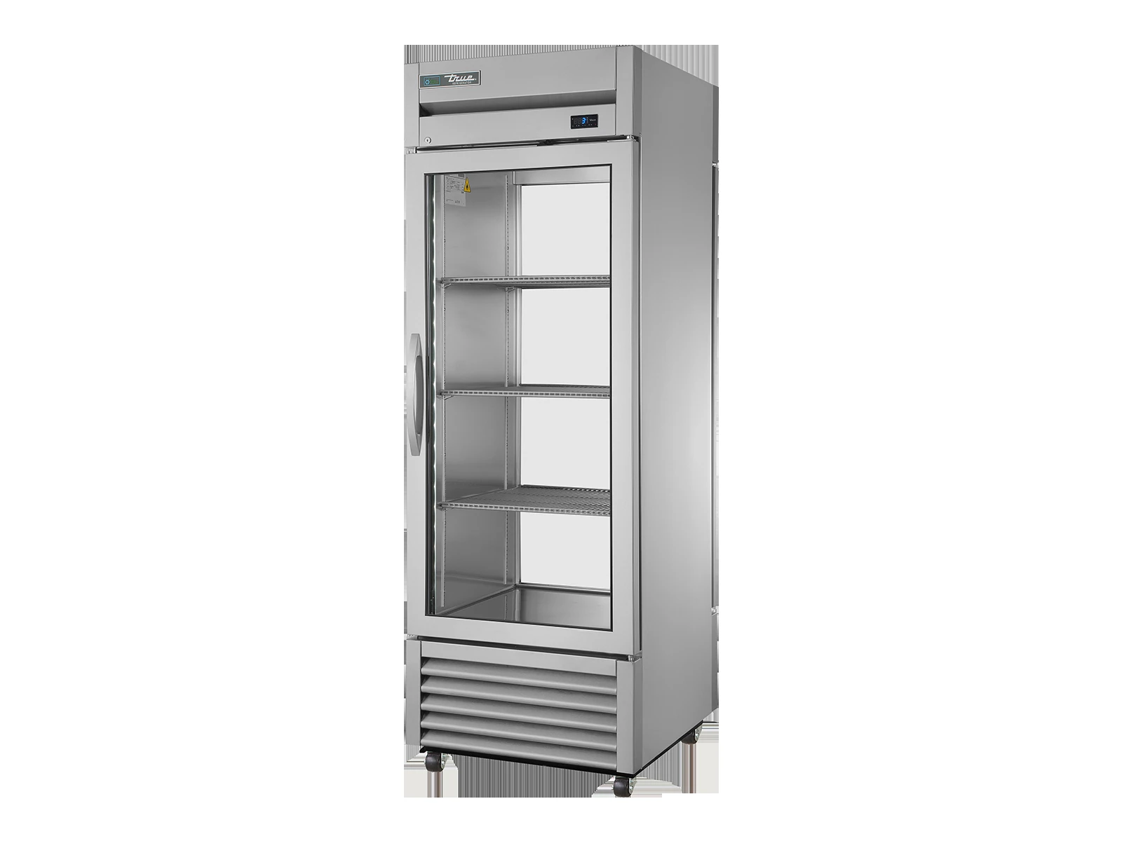True T-23G-PT-HC-FGD011G-1G Upright "Pass-Thru" Display Refrigerator, 1 Glass Door Front, 1 Glass Door Rear