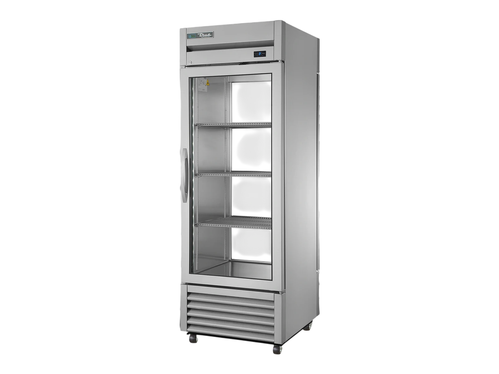 True T-23G-PT-HC-FGD011G-1G Upright "Pass-Thru" Display Refrigerator, 1 Glass Door Front, 1 Glass Door Rear