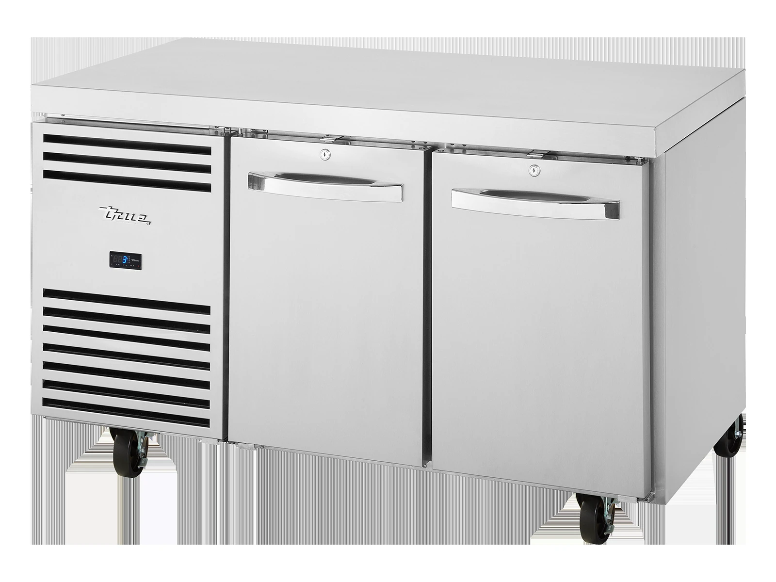 True TCR1/2-CL-SS-DL-DR 1/1 GN Counter Refrigerator, 2 Section