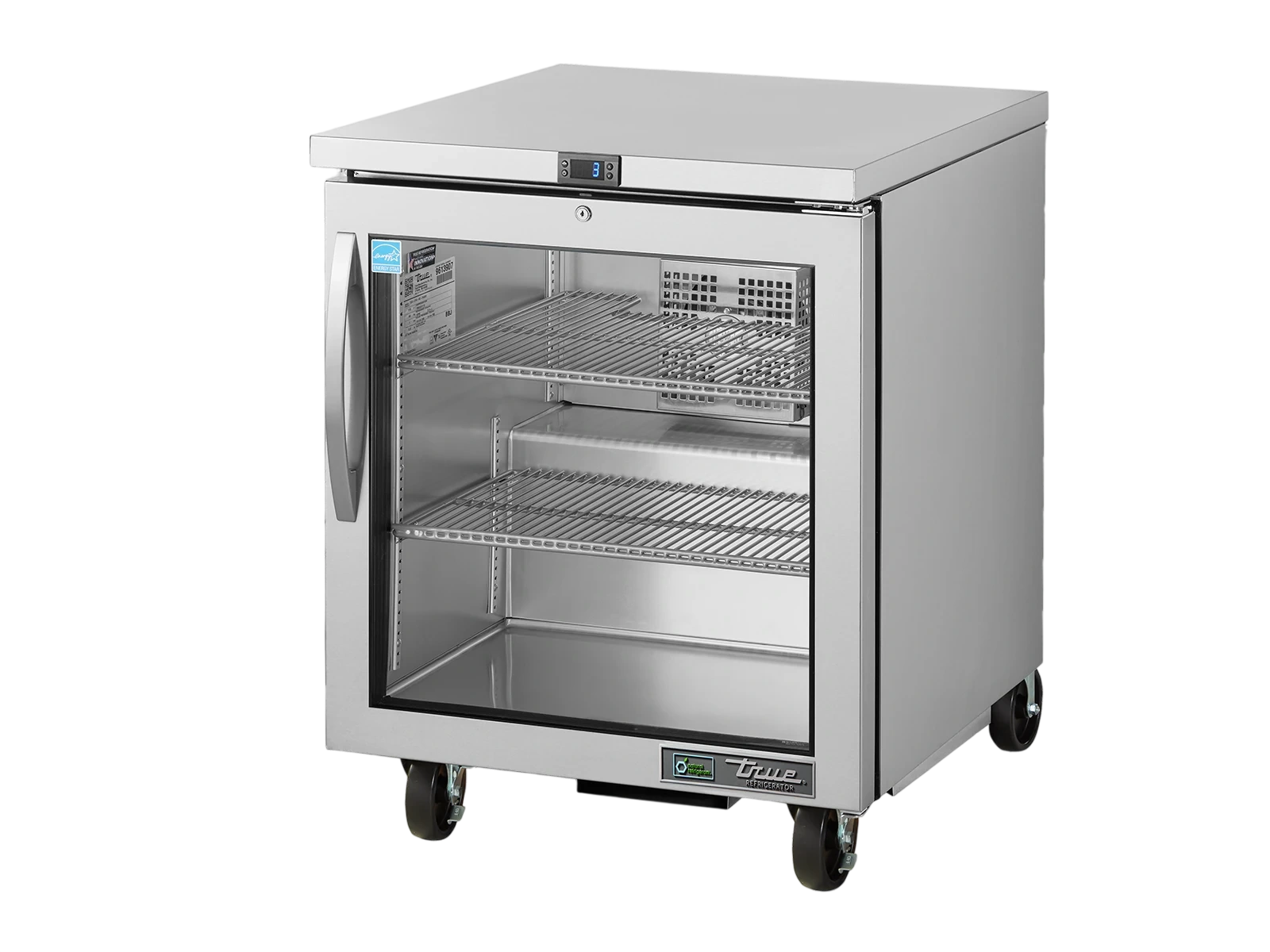 True TUC-27G-HC-FGD01 RH Undercounter Foodservice Refrigerator, 1 Glass Swing Door