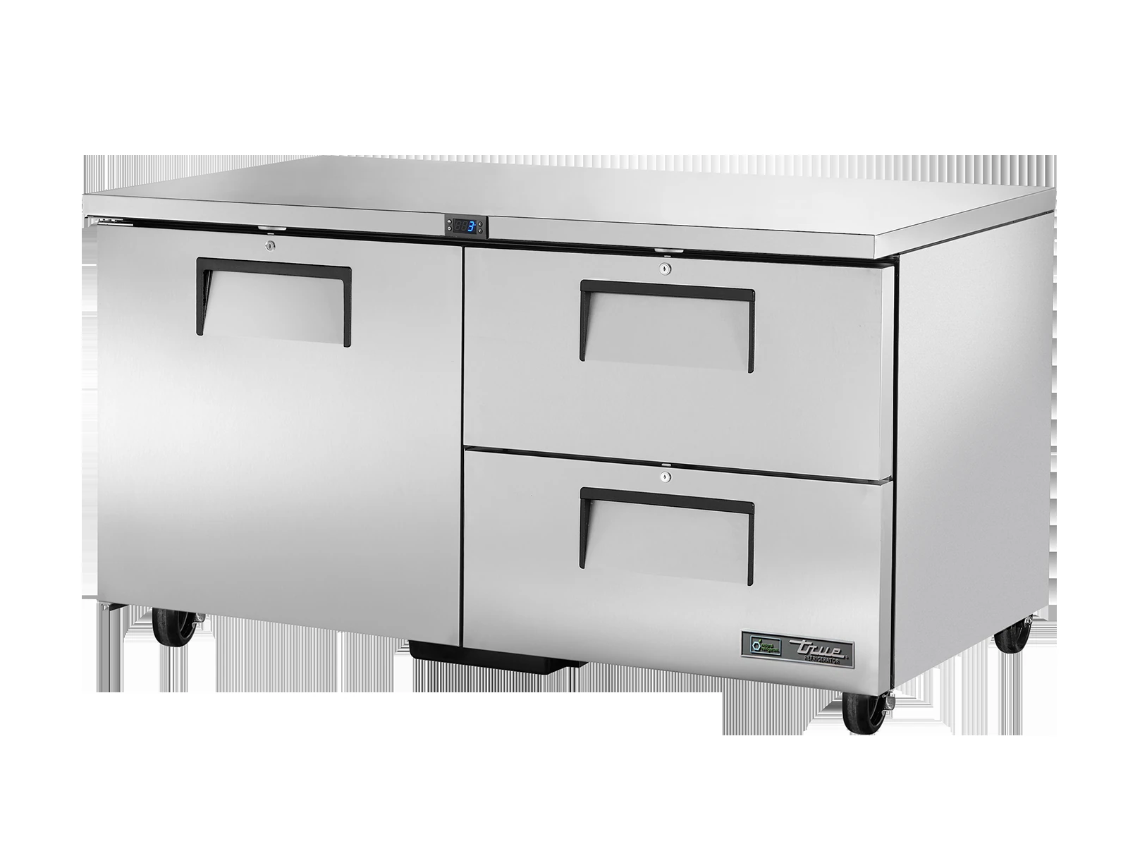 True TUC-60D-2-HC Undercounter Foodservice Refrigerator, 2 Drawers + 1 Solid Swing Door