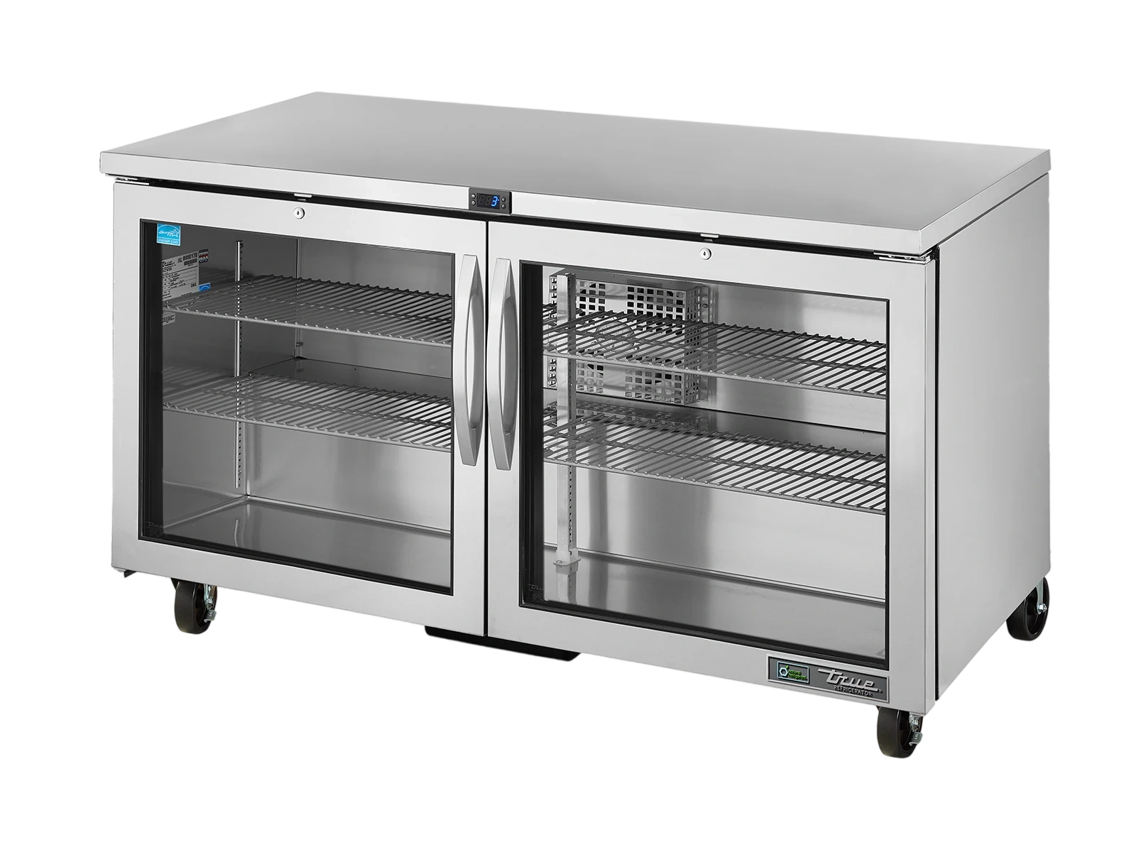 True TUC-60G-HC-FGD01 Undercounter Foodservice Refrigerator, 2 Glass Swing Doors