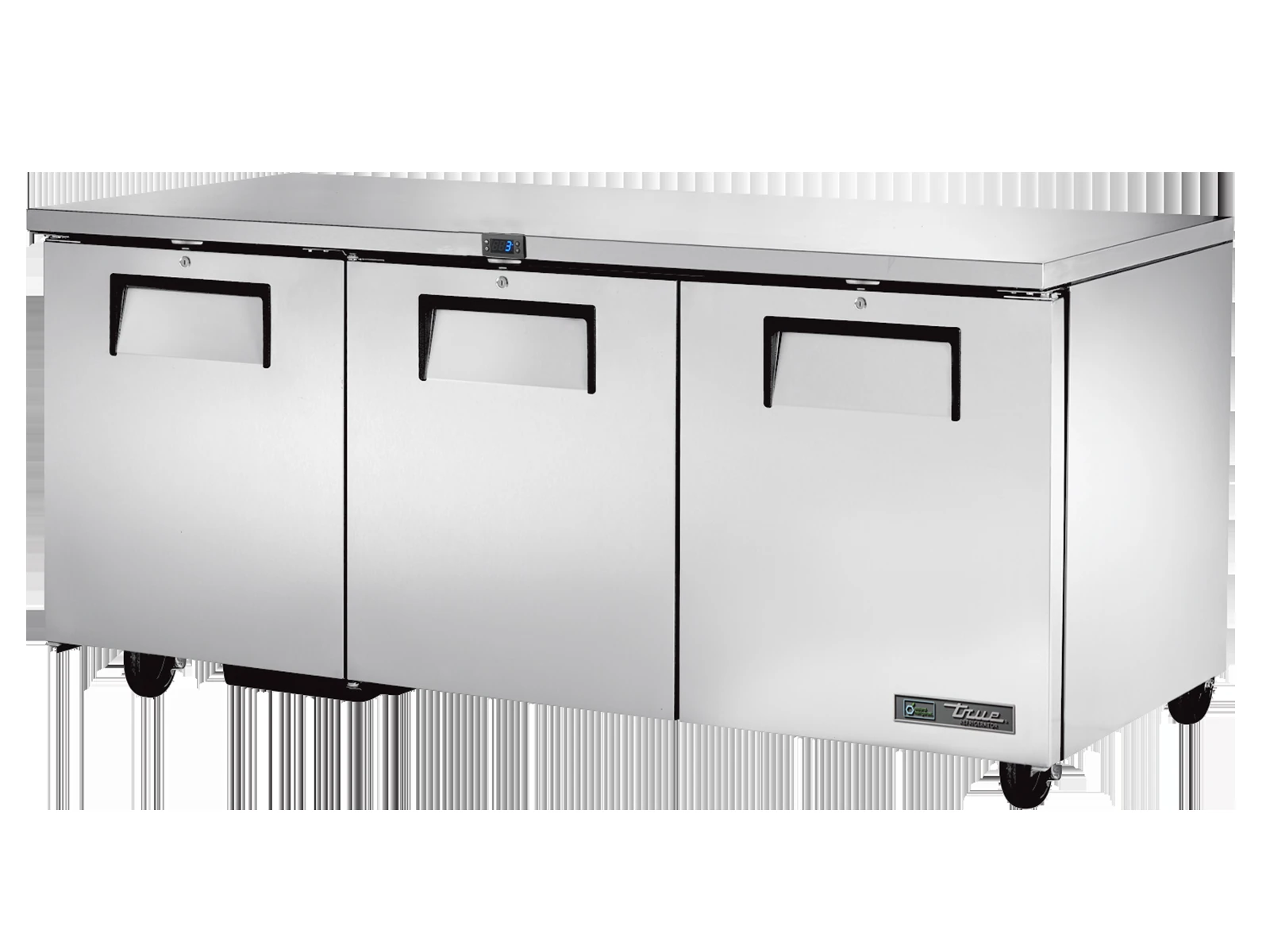 True TUC-72-HC Undercounter Foodservice Refrigerator, 3 Solid Swing Doors