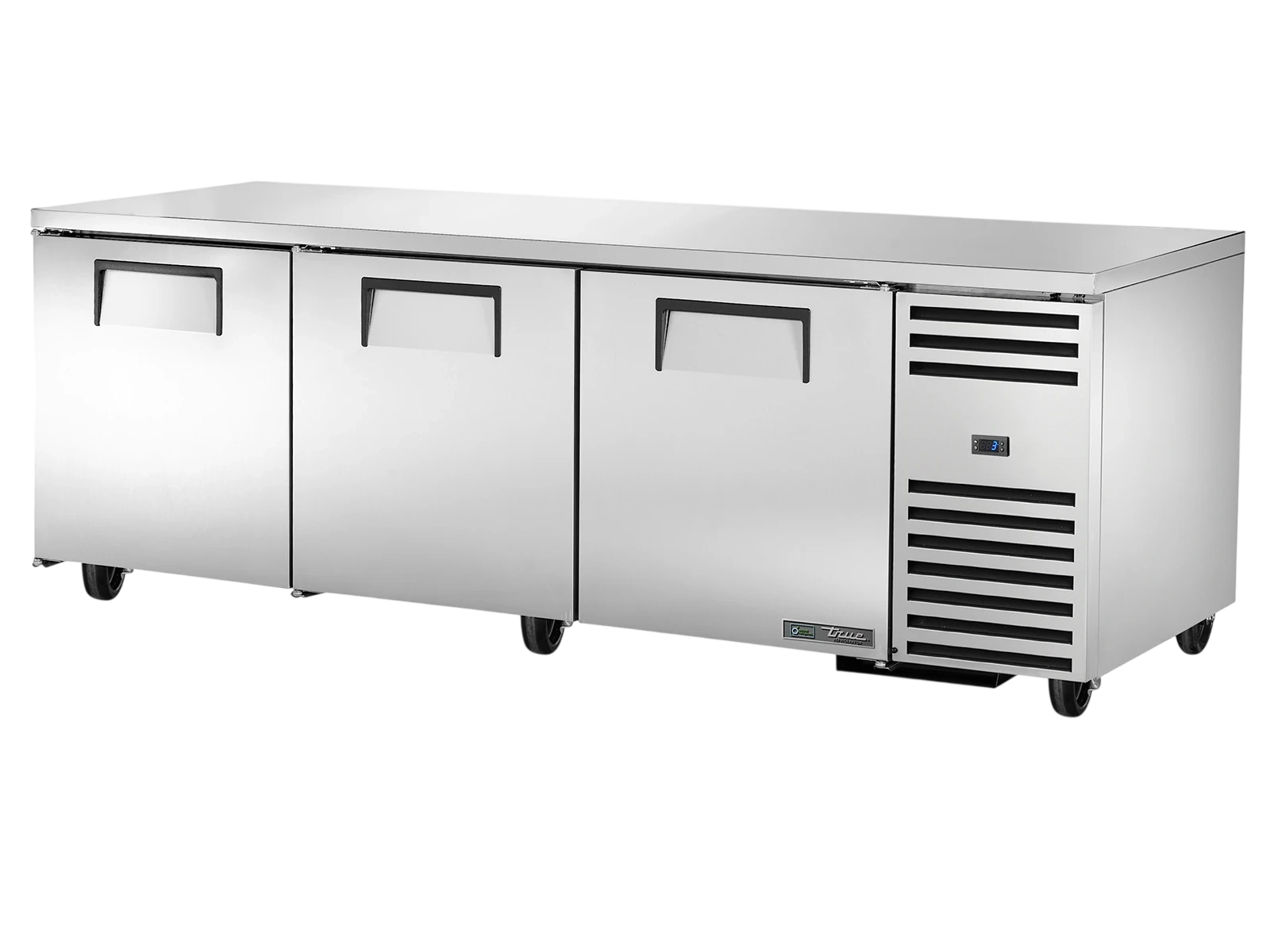 True TUC-93-HC Deep Undercounter Refrigerator, 3 Solid Swing Doors