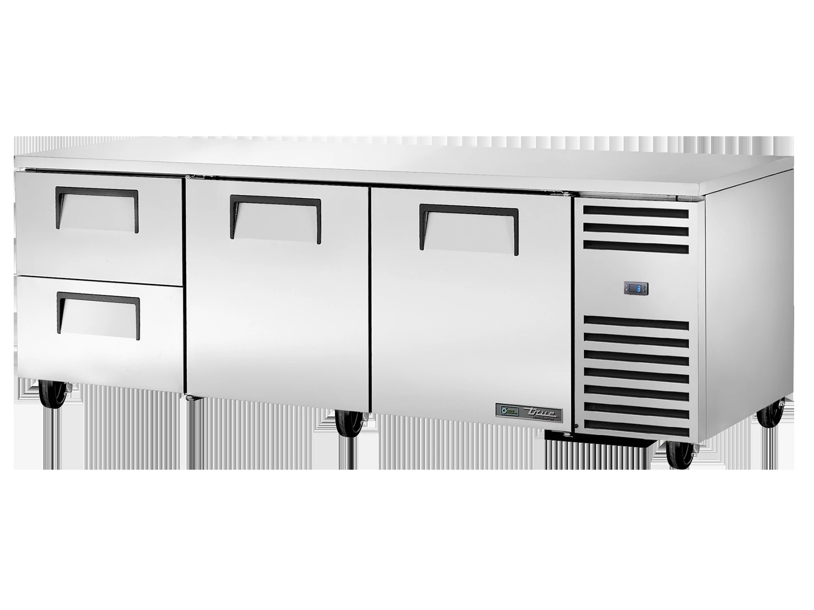 True TUC-93D-2-HC Deep Undercounter Refrigerator, 2 Drawers + 2 Solid Swing Doors