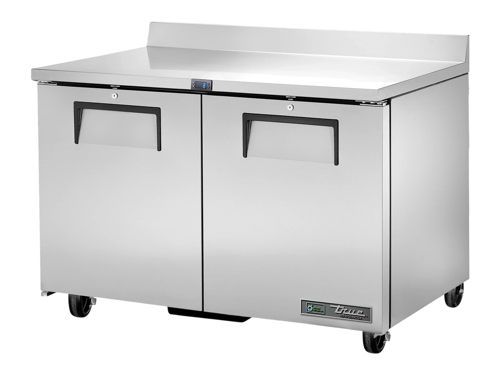True TWT-48-HC Worktop Counter Refrigerator, 2 Solid Swing Doors