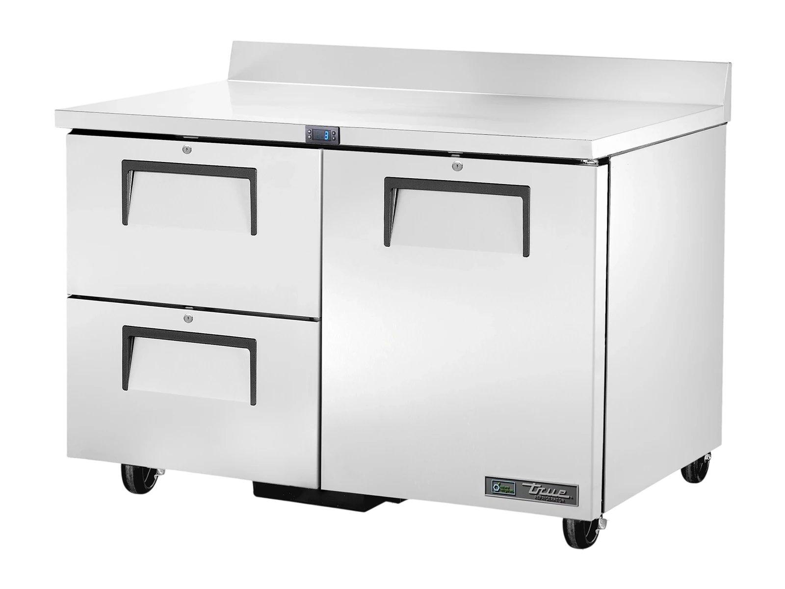 True TWT-48D-2-HC 2-Drawer Worktop Refrigerator with 100 mm Backsplash – 166 L, 1229 mm