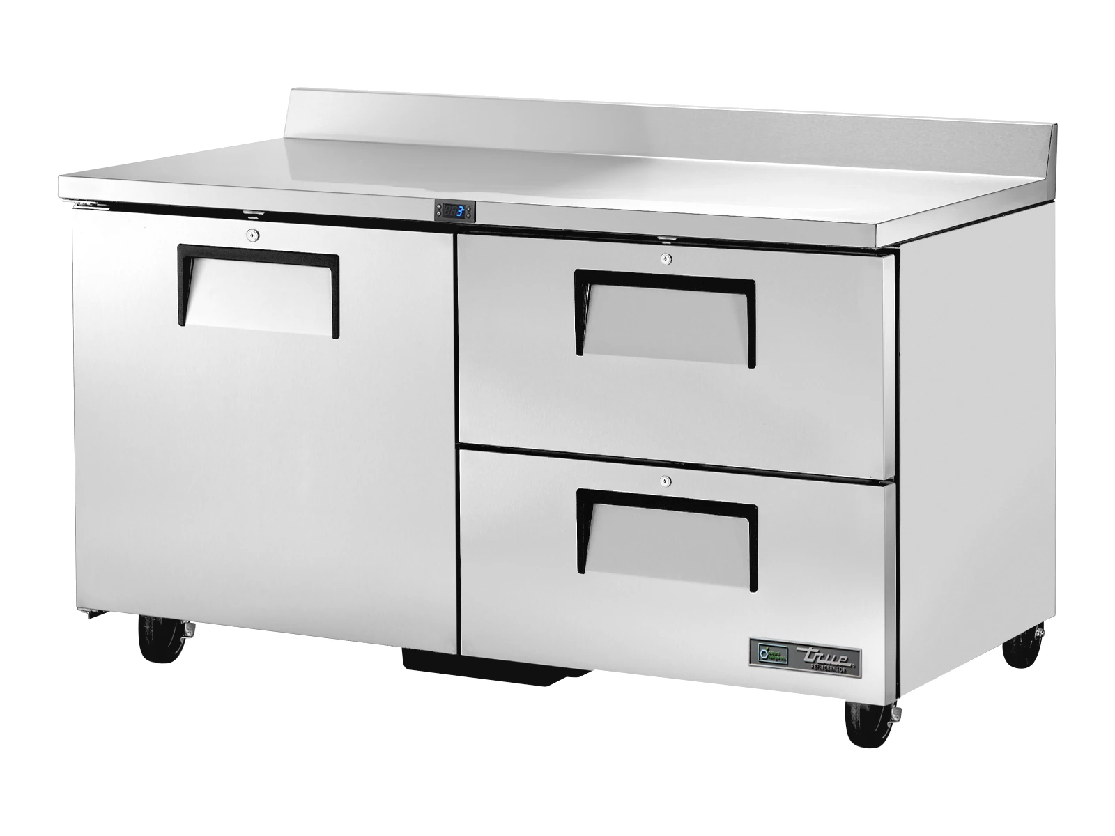 True TWT-60D-2-HC Worktop Counter Refrigerator, 2 Drawers + 1 Solid Swing Door