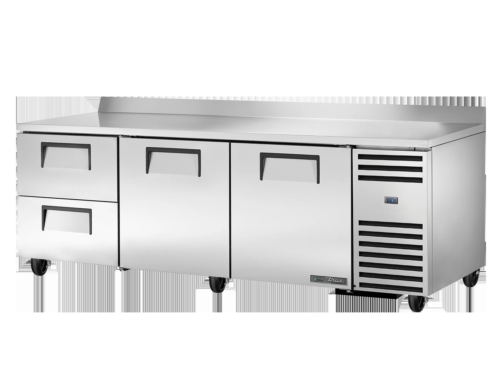 True TWT-93D-2-HC Deep Worktop Counter Refrigerator, 2 Drawers + 2 Solid Swing Doors