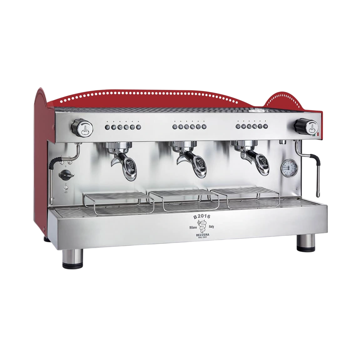 Bezzera 3L Red 3-Group Professional Espresso Machine BZB2016R3DE commercial kitchen equipment