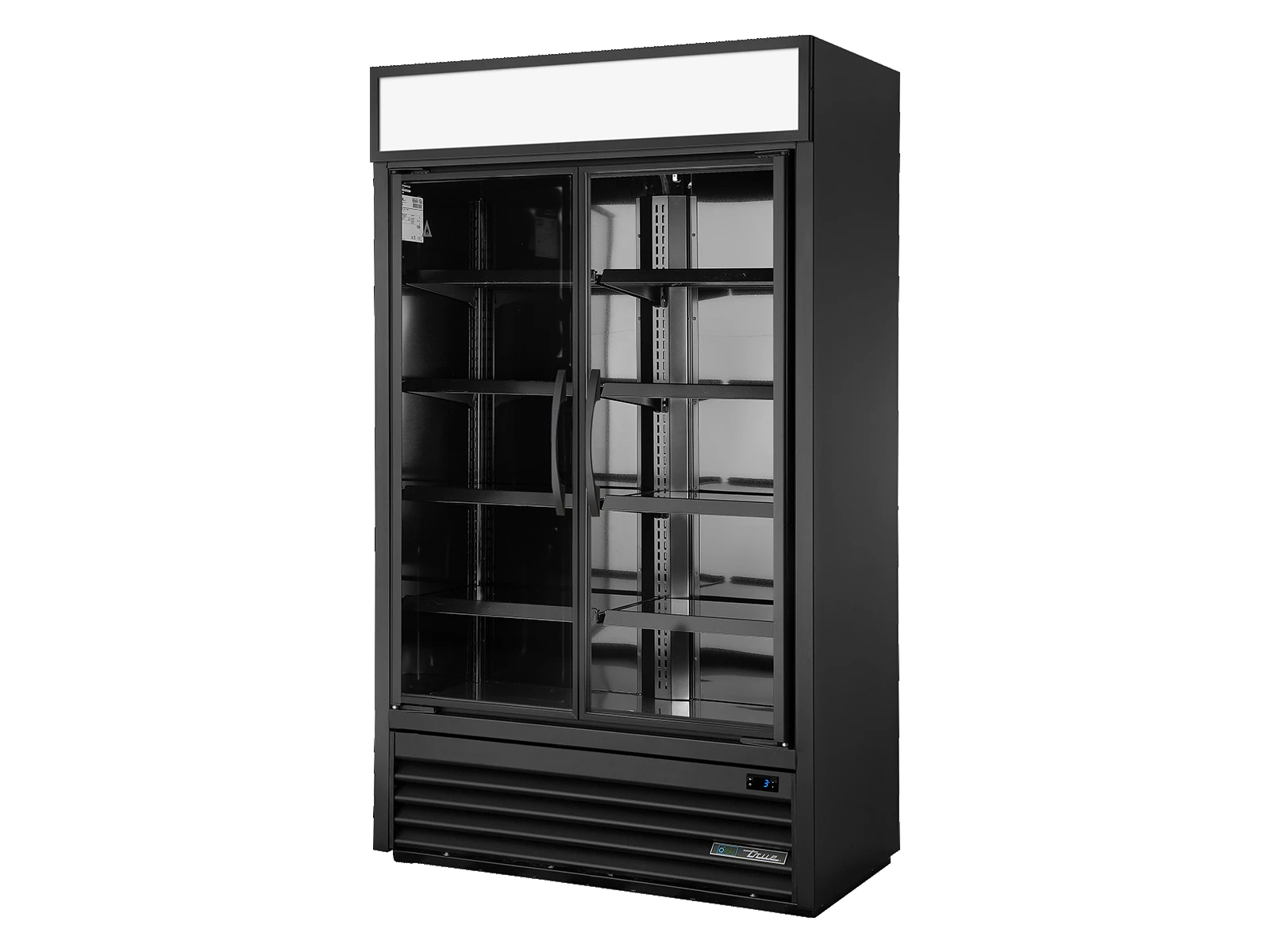 True TVM-48SL-HC~VM01 Visual Retail Merchandiser Refrigerator, Reduced Depth, 2 Full Glass Swing Doors