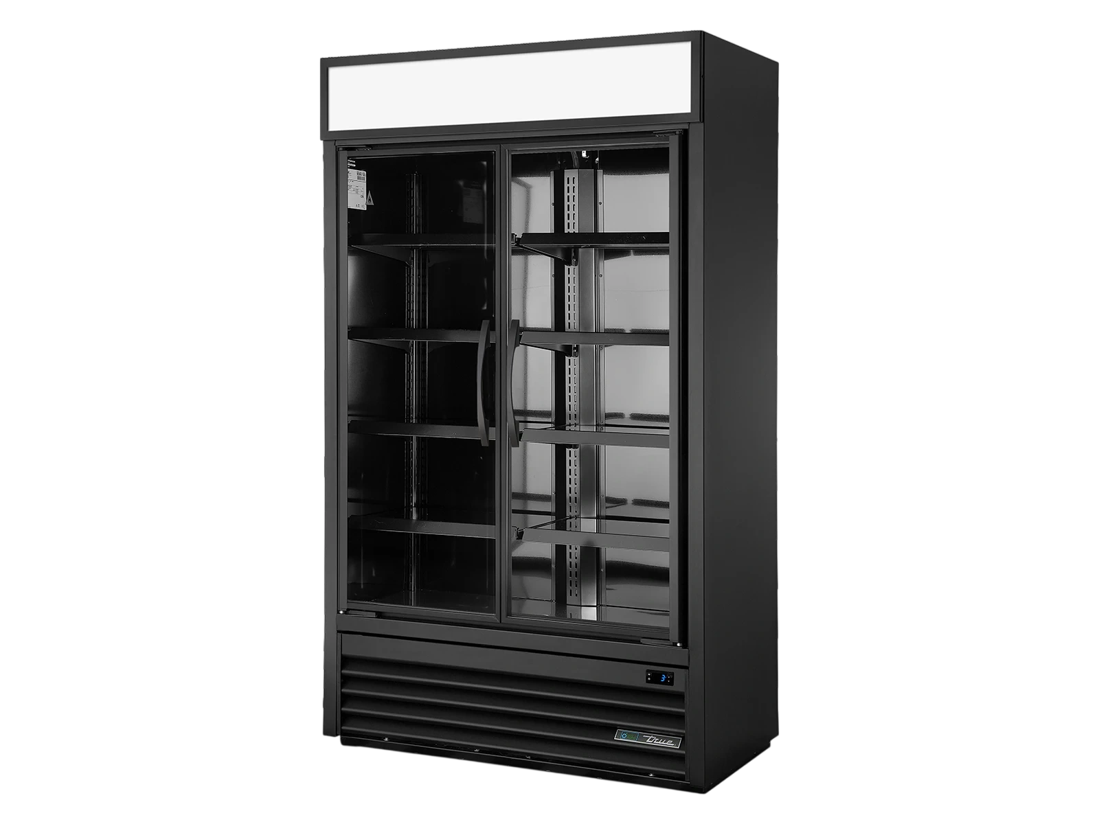 True TVM-48SL-HC~VM01 Visual Retail Merchandiser Refrigerator, Reduced Depth, 2 Full Glass Swing Doors