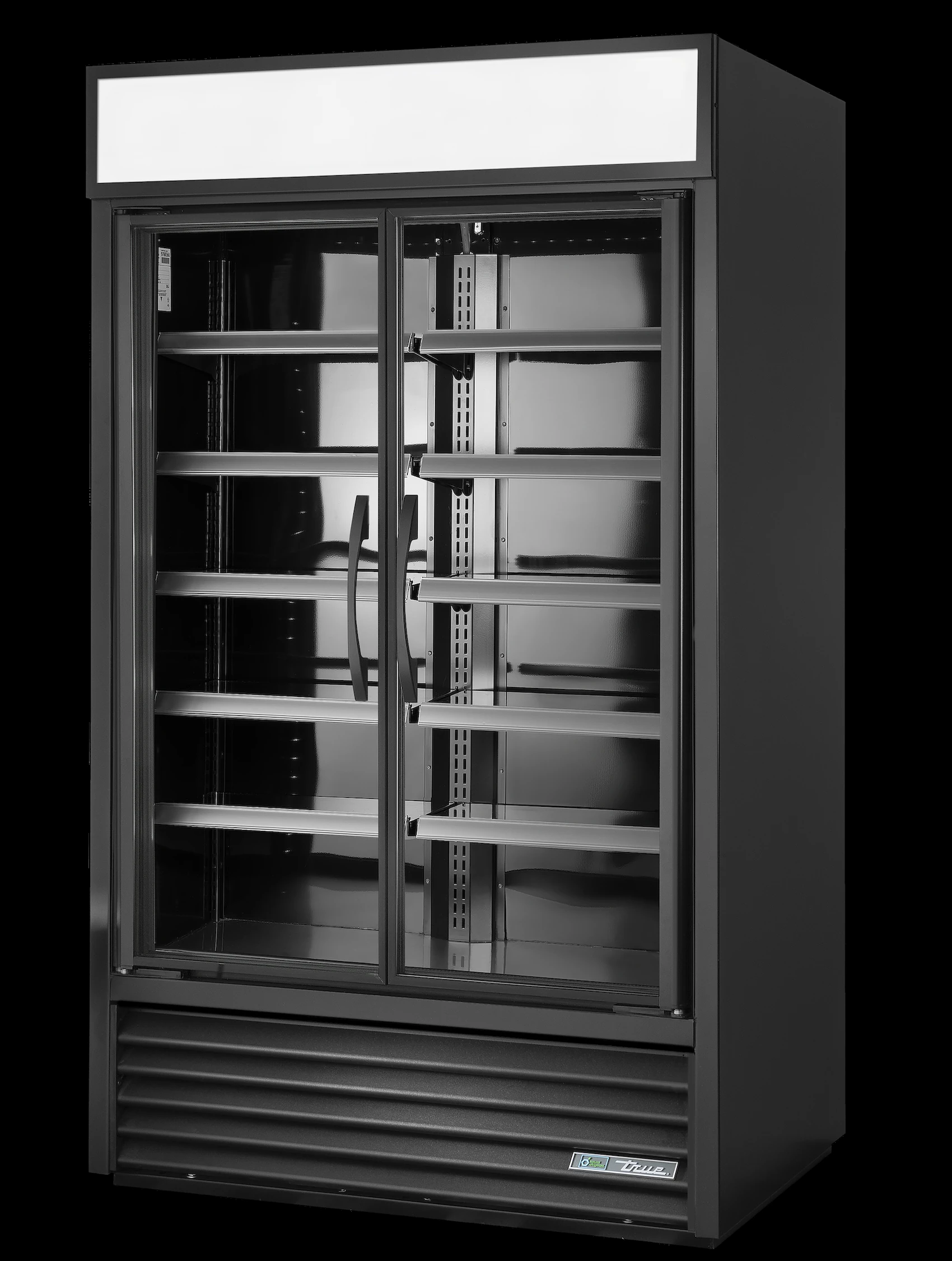 True TVM-48-HC~VM01 Visual Retail Merchandiser Refrigerator, 2 Full Glass Swing Doors
