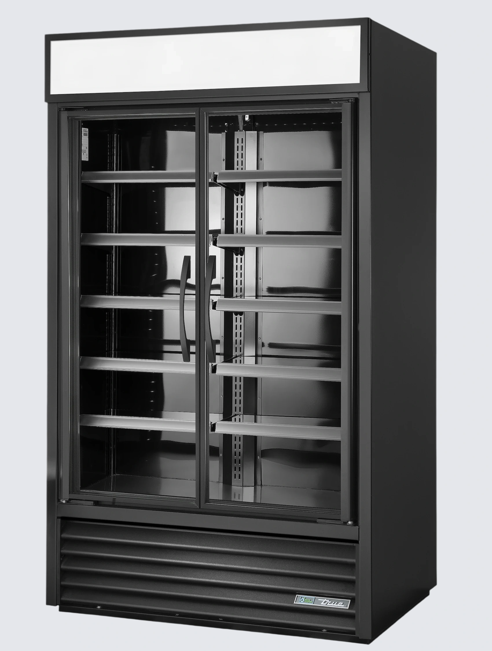 True TVM-48-HC~VM01 Visual Retail Merchandiser Refrigerator, 2 Full Glass Swing Doors