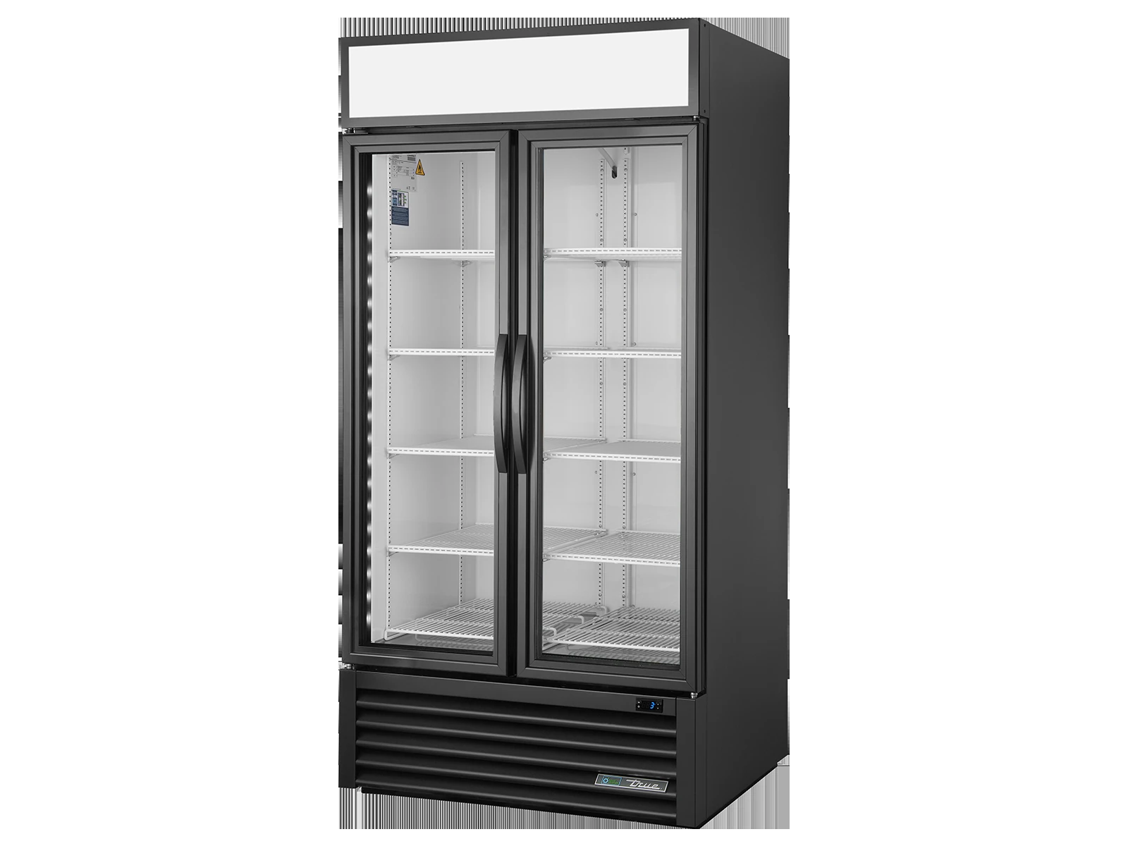 True GDM-35-HC~TSL01 Upright Retail Merchandiser Refrigerator, 2 Full Glass Swing Doors