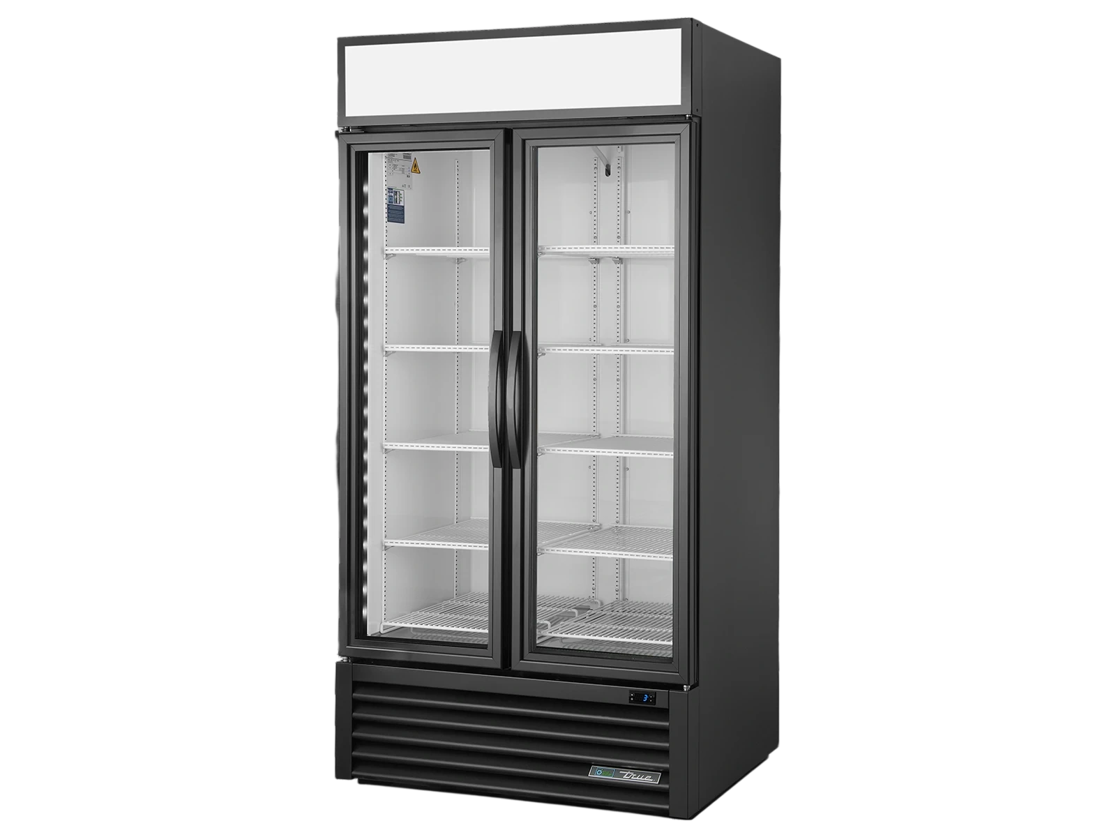 True GDM-35-HC~TSL01 Upright Retail Merchandiser Refrigerator, 2 Full Glass Swing Doors