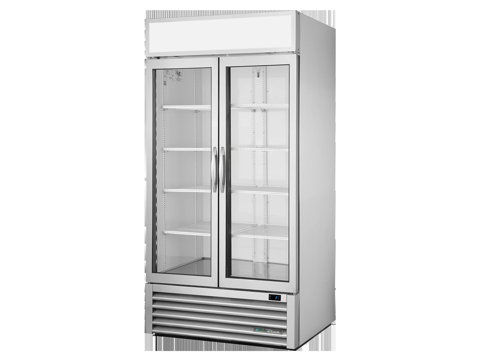 True GDM-35-HC~FGD01 Upright Retail Merchandiser Refrigerator, 2 Full Glass Swing Doors
