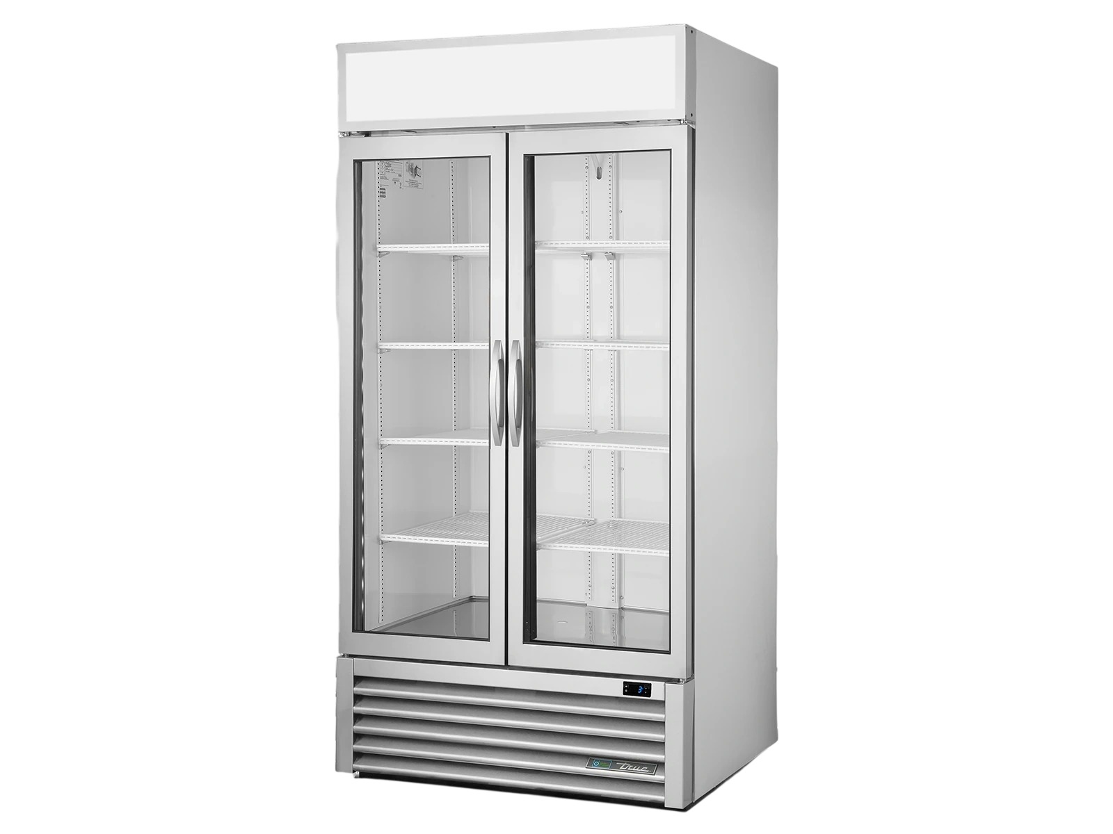 True GDM-35-HC~FGD01 Upright Retail Merchandiser Refrigerator, 2 Full Glass Swing Doors