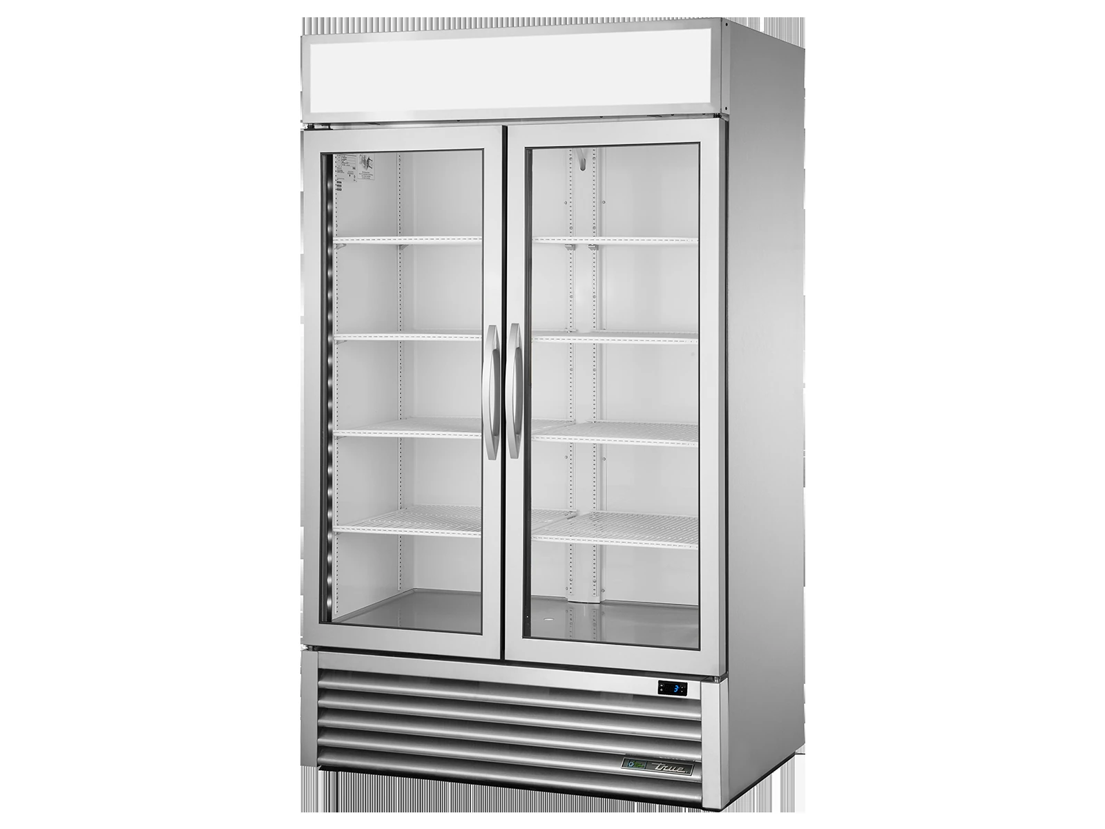 True GDM-43-HC~FGD01 Upright Retail Merchandiser Refrigerator, 2 Full Glass Swing Doors