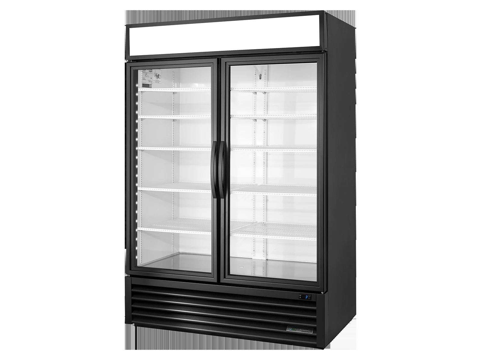 True GDM-49-HC~TSL01 Upright Retail Merchandiser Refrigerator, 2 Full Glass Swing Doors
