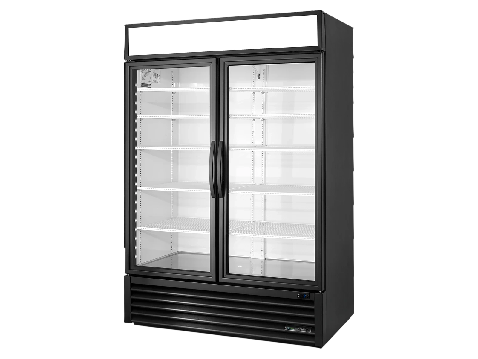 True GDM-49-HC~TSL01 Upright Retail Merchandiser Refrigerator, 2 Full Glass Swing Doors