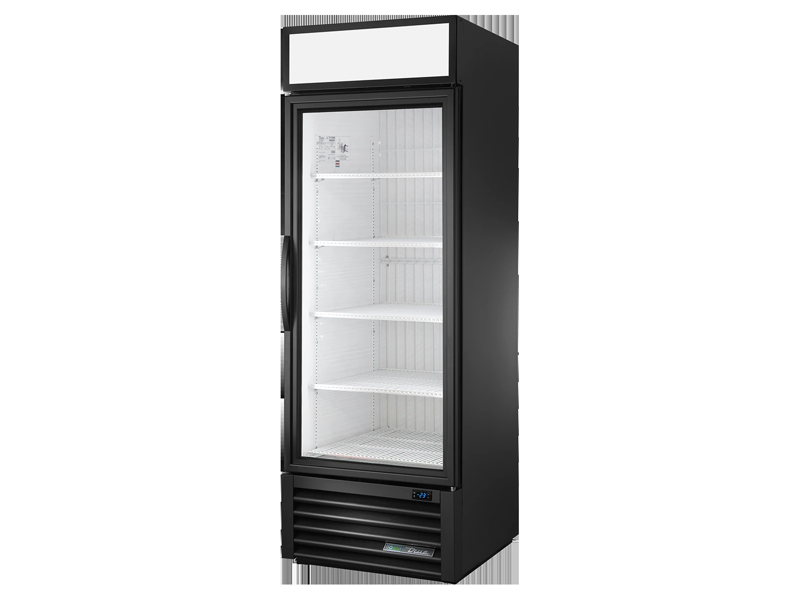 True GDM-23F-HC~TSL01 Upright Retail Merchandiser Freezer, 1 Full Glass Swing Door