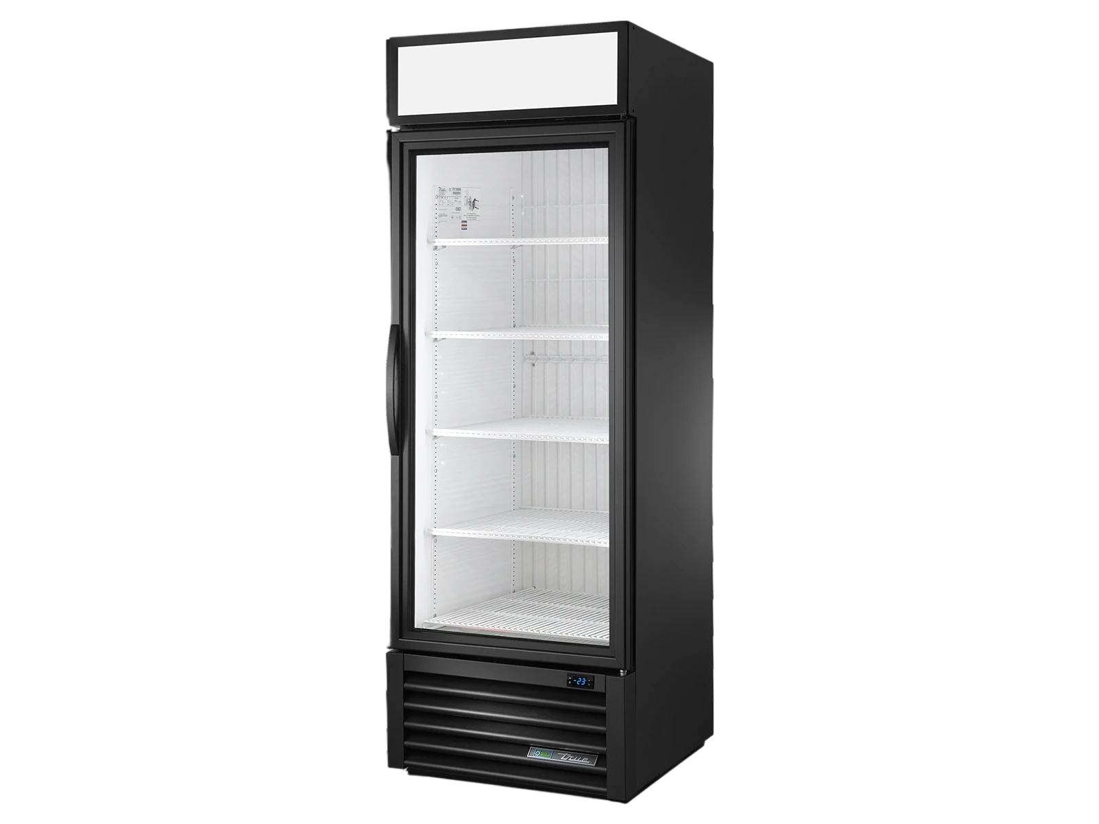 True GDM-23F-HC~TSL01 Upright Retail Merchandiser Freezer, 1 Full Glass Swing Door