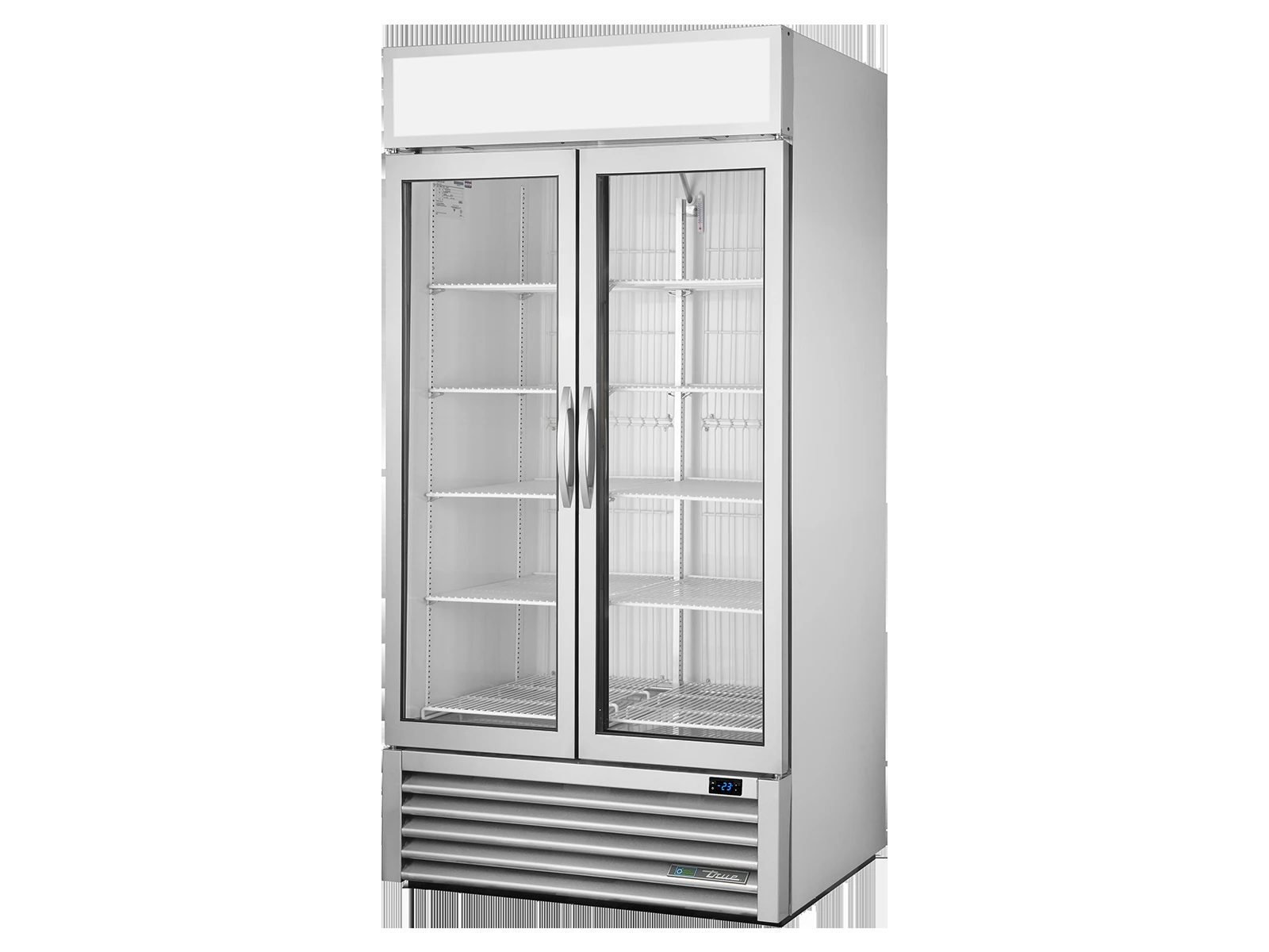 True GDM-35F-HC~FGD01 Upright Retail Merchandiser Freezer, 2 Full Glass Swing Doors