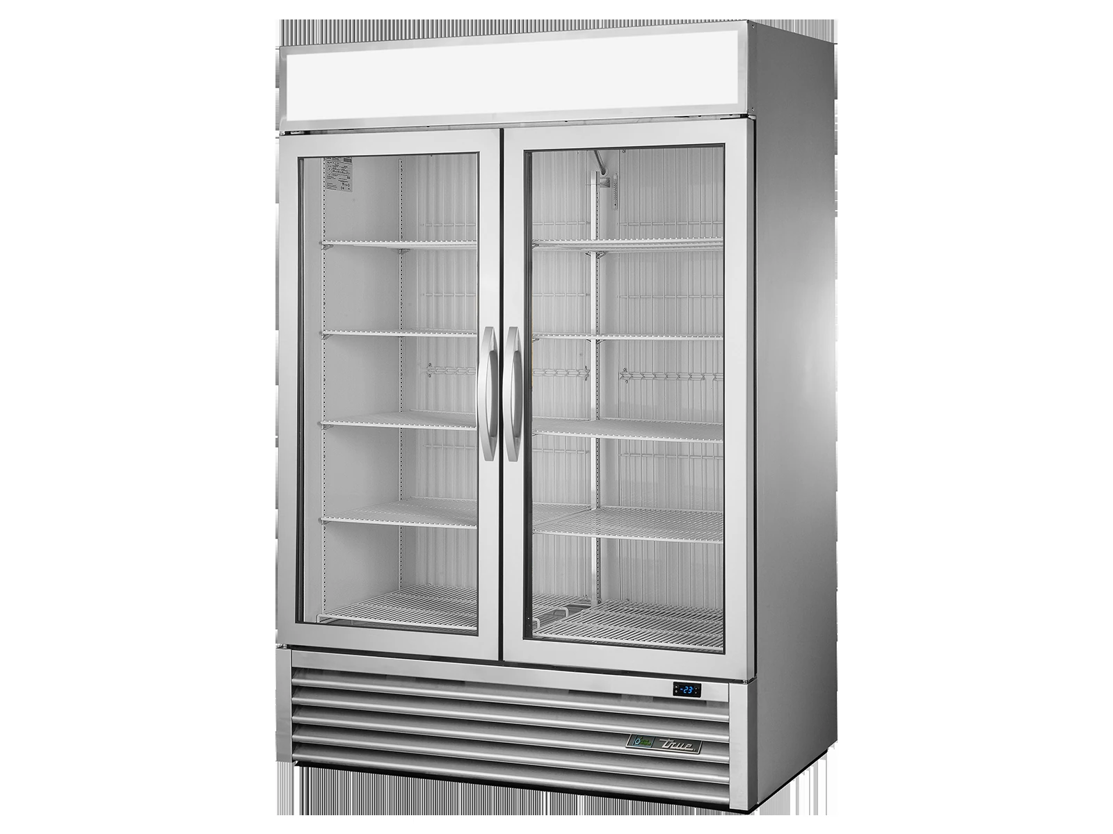 True GDM-49F-HC~FGD01 Upright Retail Merchandiser Freezer, 2 Full Glass Swing Doors