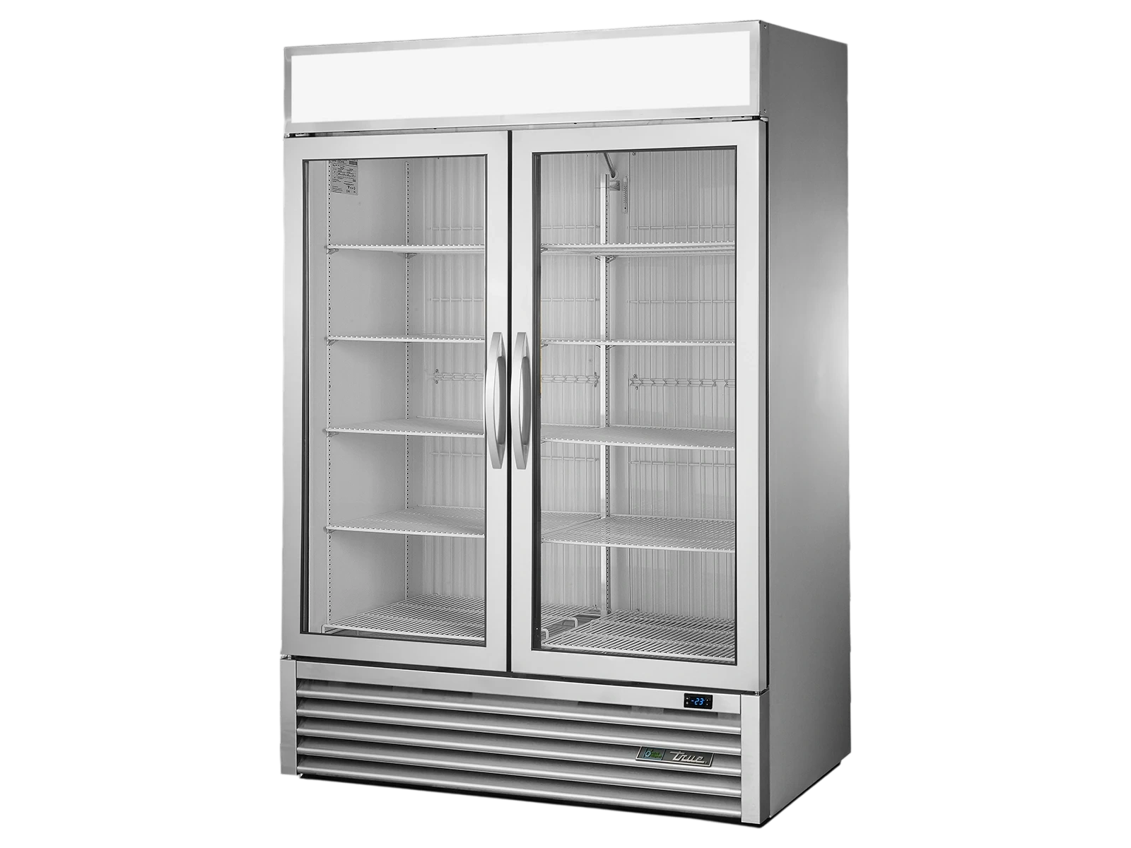True GDM-49F-HC~FGD01 Upright Retail Merchandiser Freezer, 2 Full Glass Swing Doors