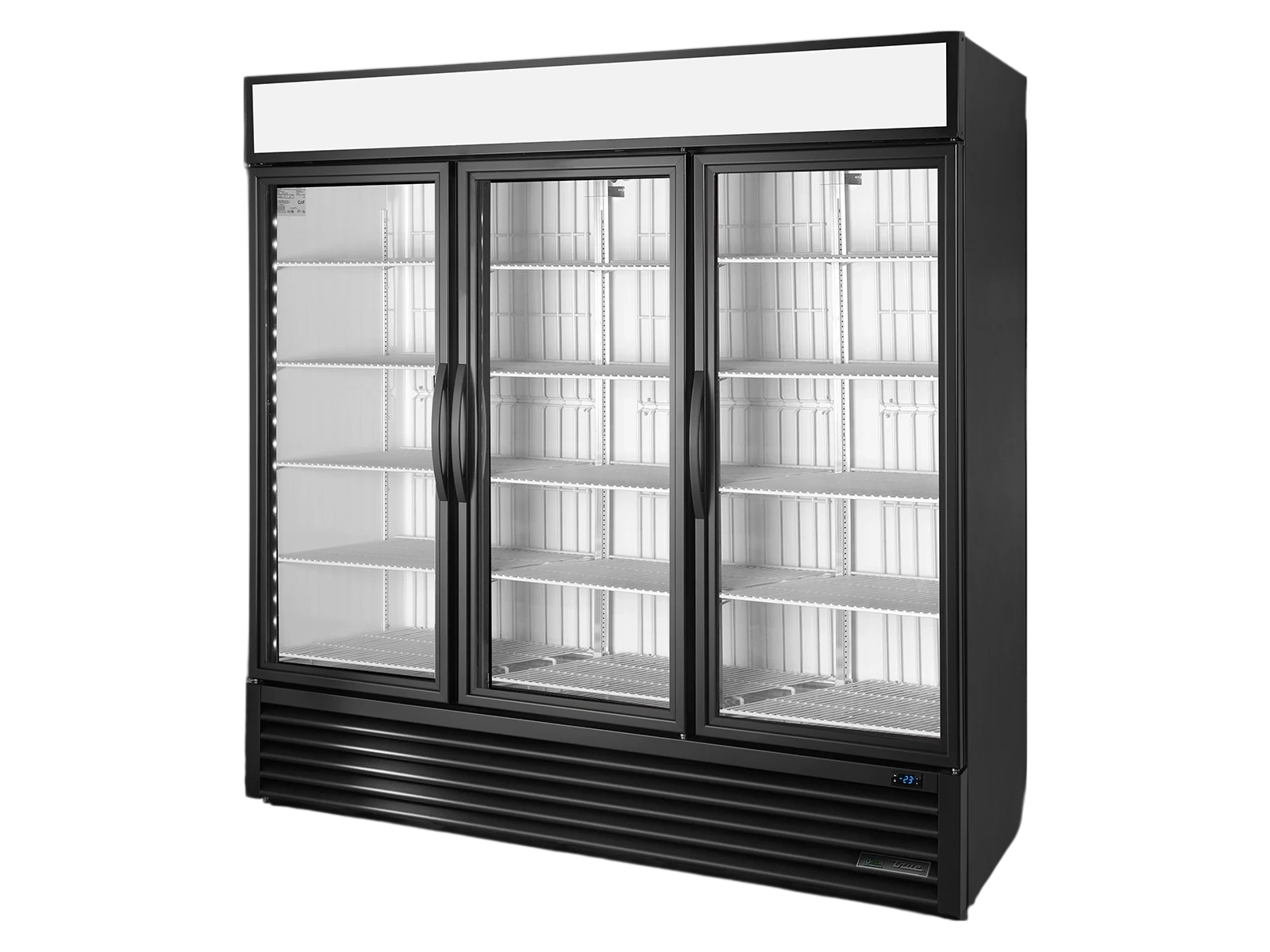 True GDM-72F-HC~TSL01 Upright Retail Merchandiser Freezer, 3 Full Glass Swing Doors