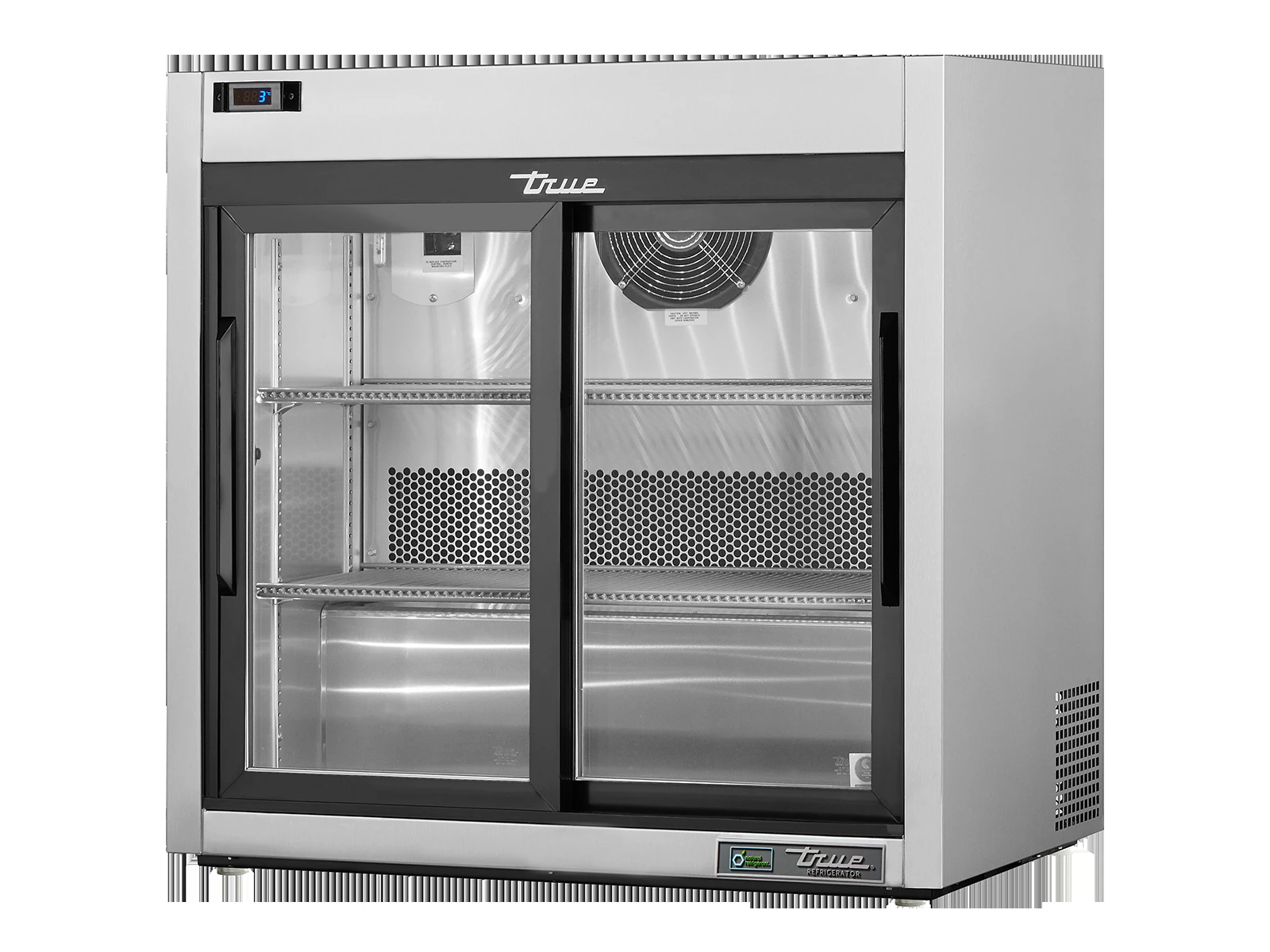 True TSD-09G-HC-LD Counter-Top Retail Merchandiser Refrigerator, 2 Glass Slide Doors